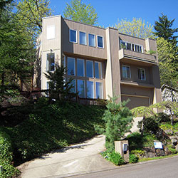Lake Oswego Painting - Three Story Home with Balcony